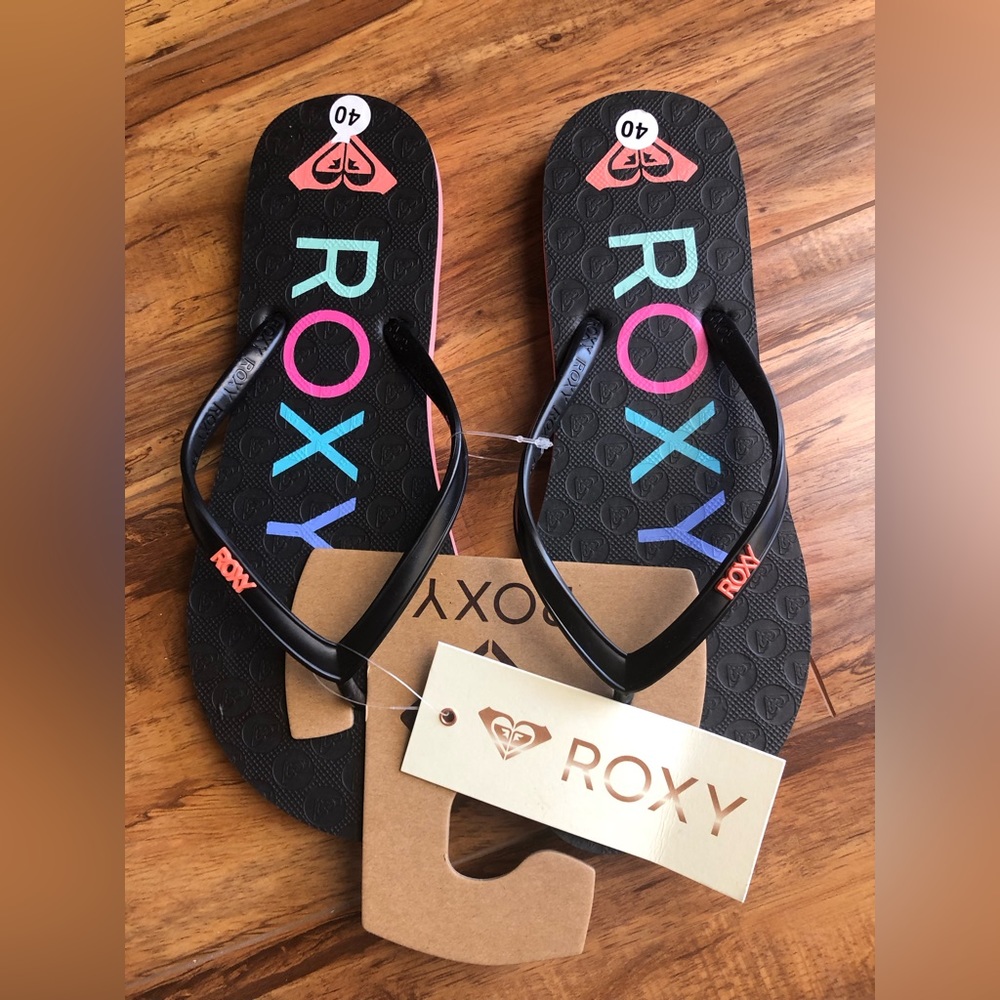 NWT ROXY Bahama W Noir flip flops S:40 (USA: 9.0)